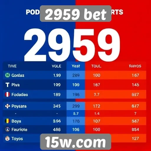 Comparativo das odds oferecidas pela 2959 bet